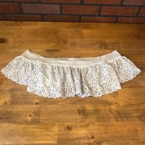 Victorias Secret Off the Shoulder Bralette Medium Lt Grey Peasant Fairy Festival